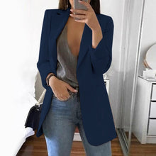 Load image into Gallery viewer, Wipalo plus size 2019 mulheres elegante magro casual sólido negócios blazer bodycon longo blazers jaqueta senhoras primavera outono terno