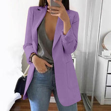 Load image into Gallery viewer, Wipalo plus size 2019 mulheres elegante magro casual sólido negócios blazer bodycon longo blazers jaqueta senhoras primavera outono terno