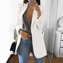 Load image into Gallery viewer, Wipalo plus size 2019 mulheres elegante magro casual sólido negócios blazer bodycon longo blazers jaqueta senhoras primavera outono terno
