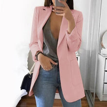 Load image into Gallery viewer, Wipalo plus size 2019 mulheres elegante magro casual sólido negócios blazer bodycon longo blazers jaqueta senhoras primavera outono terno
